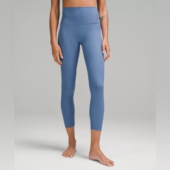 lululemon athletica Pants - lululemon athletica Ribbed Blue Leggings